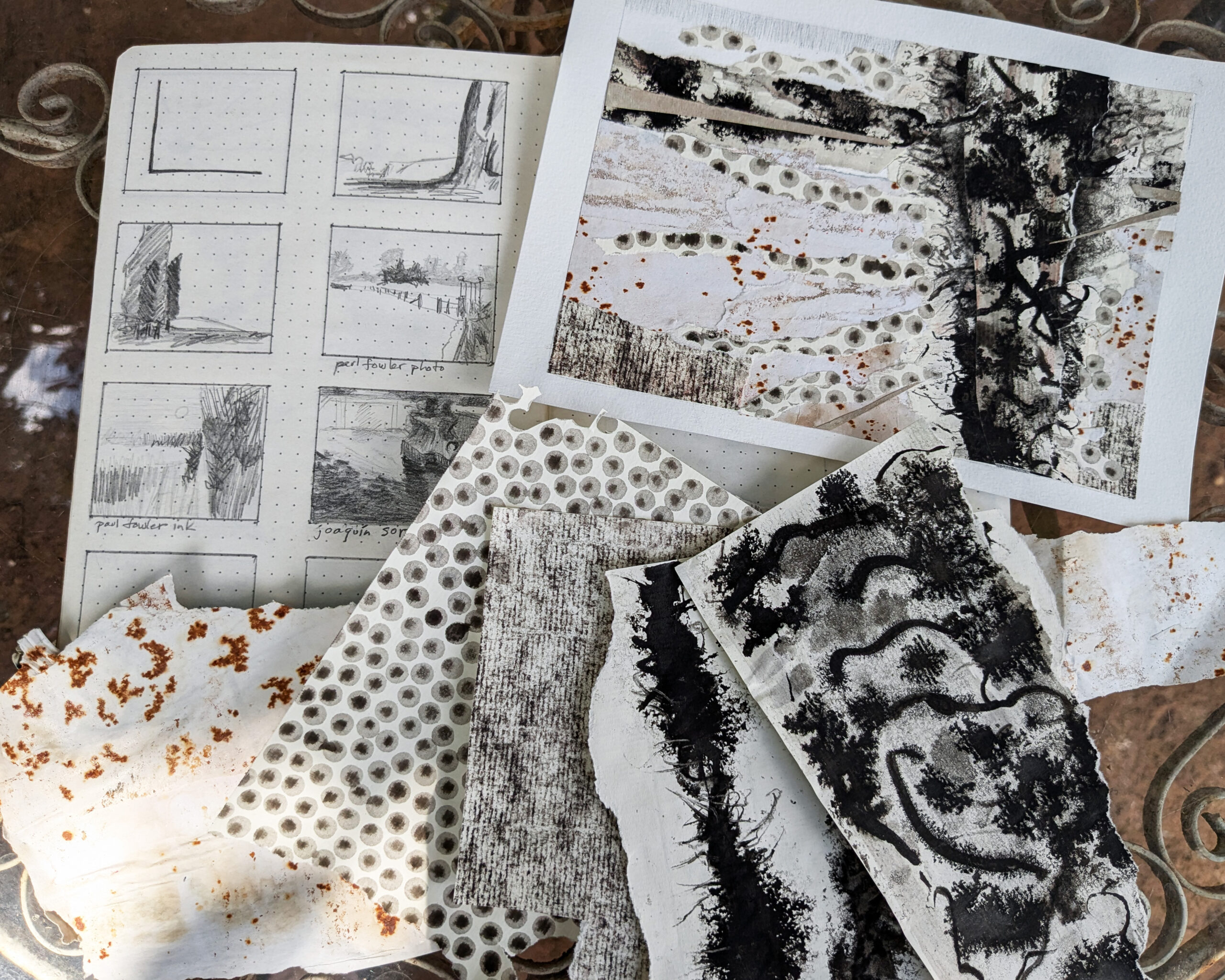 The Making of a Series of Abstract Landscape Collages